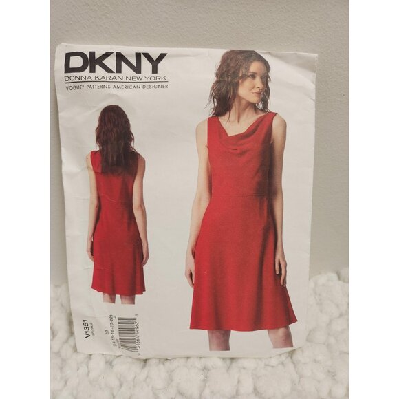 DKNY V1351 Sewing Pattern | Lined Pullover Dress - Picture 11 of 12